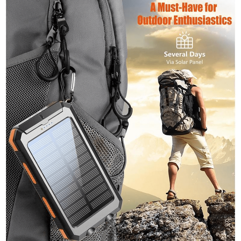 10000mAh Portable Solar PowerBank hover image