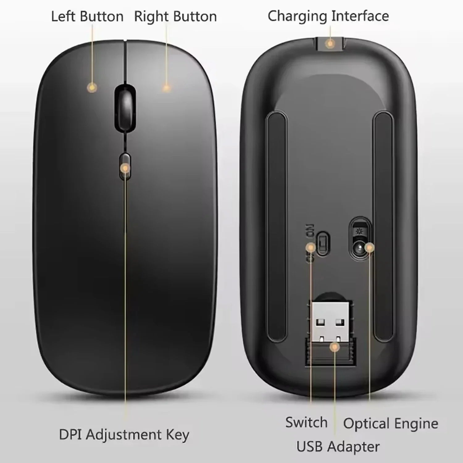 New Rechargeable Wireless Gaming Mouse